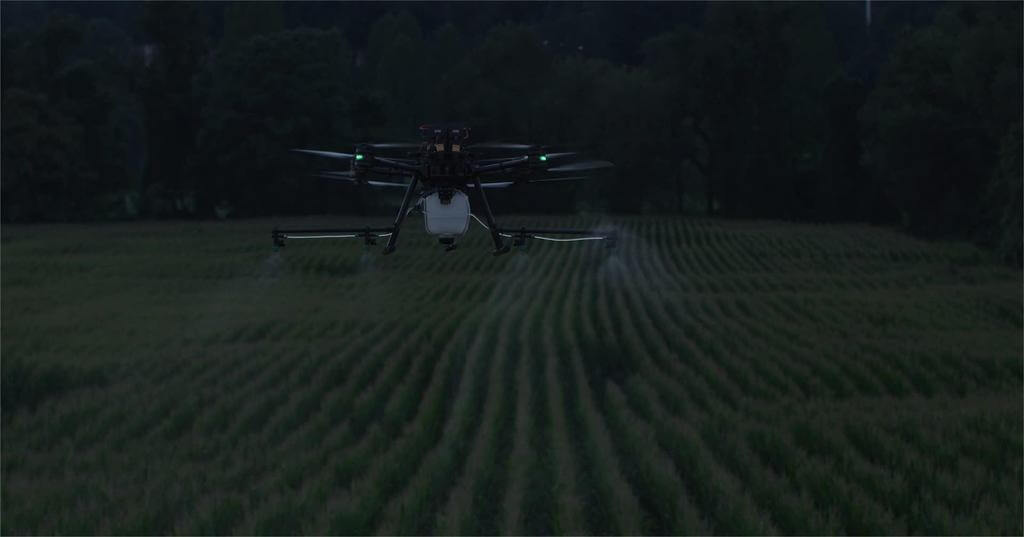 Spraying farmland